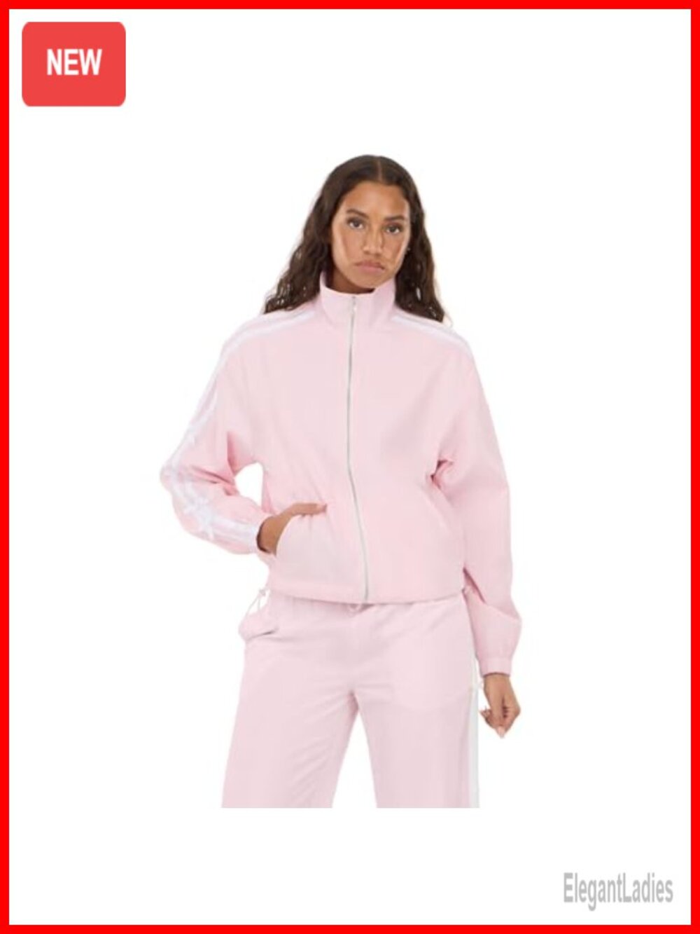Forever 21 Nylon Track Jacket Bow Detail Zip Up Relaxed Fit